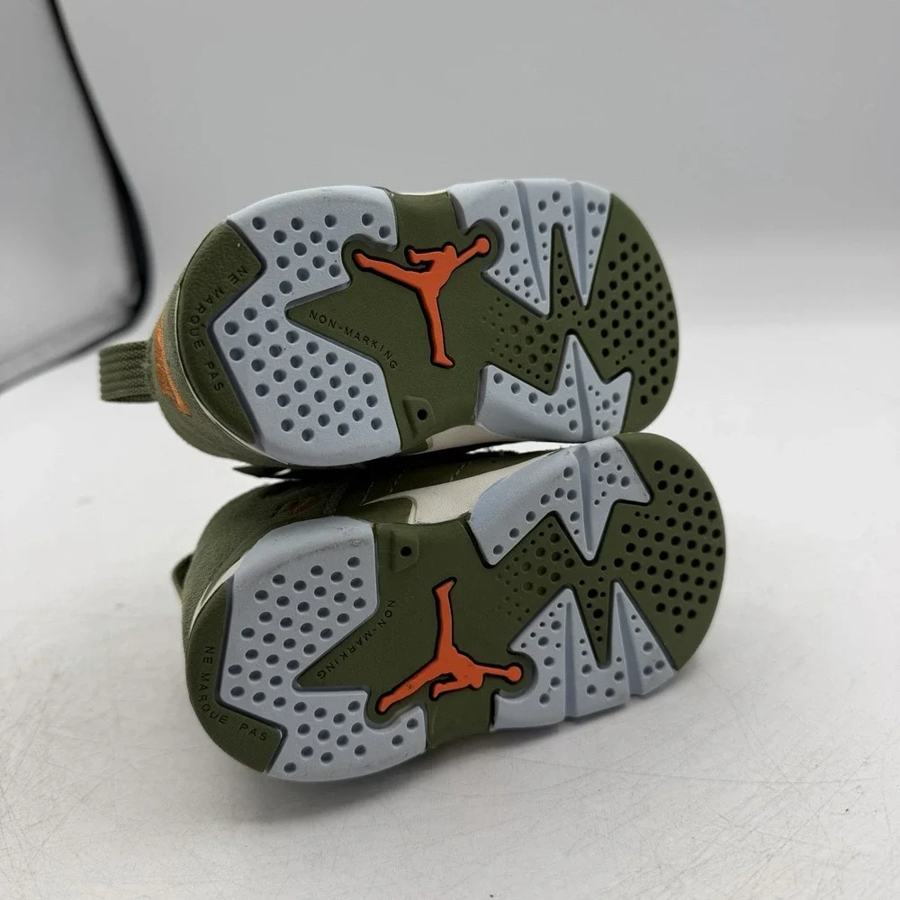 Nike Air Jordan MVP Shoes Toddler Sz 2 C Olive/Sail Jumpman Sneakers DZ5576-300